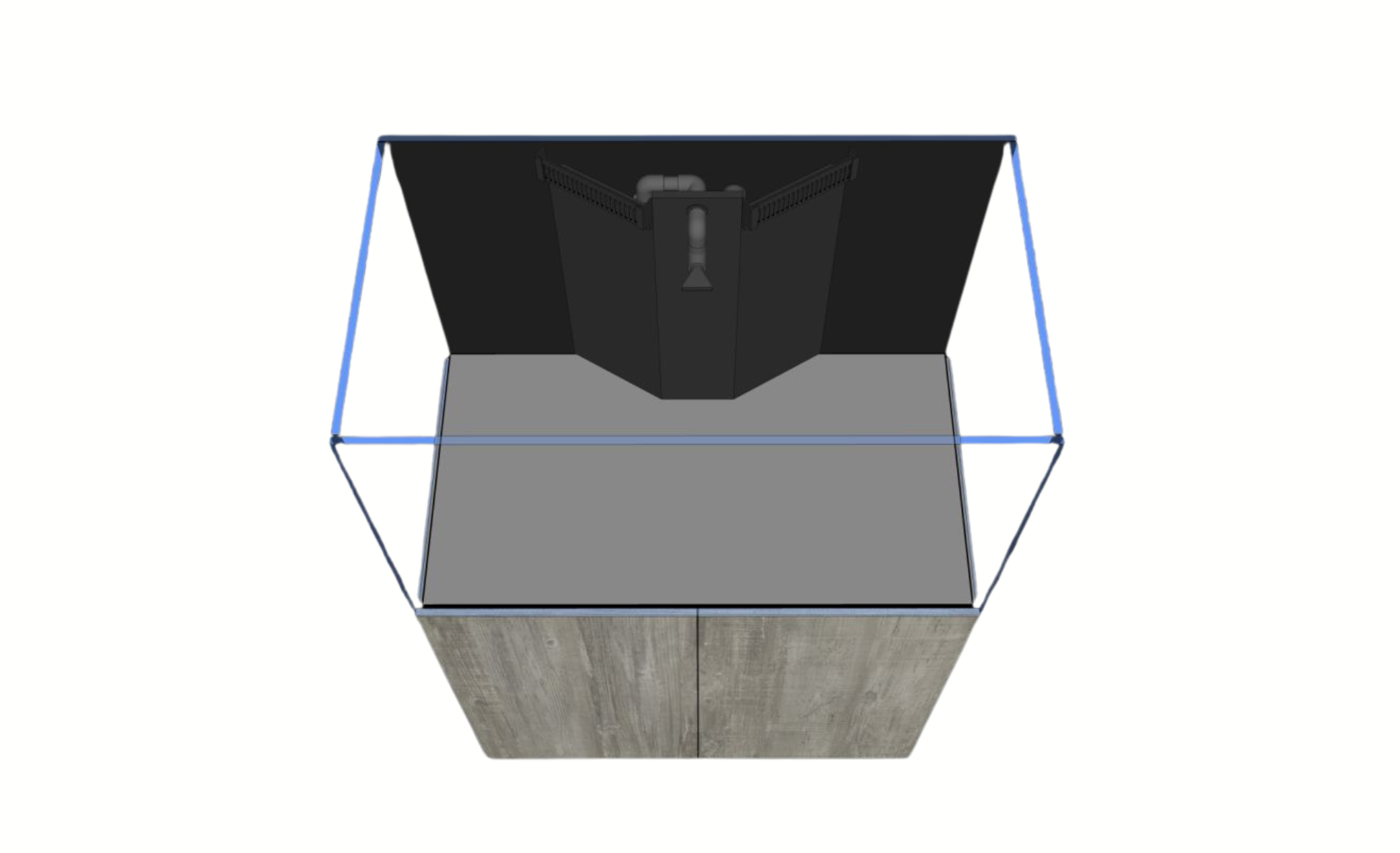 D-D AQUA-Pro Reef 900 Tobacco Oak 90x50x56cm Aquariumsystem mit Holzschrank