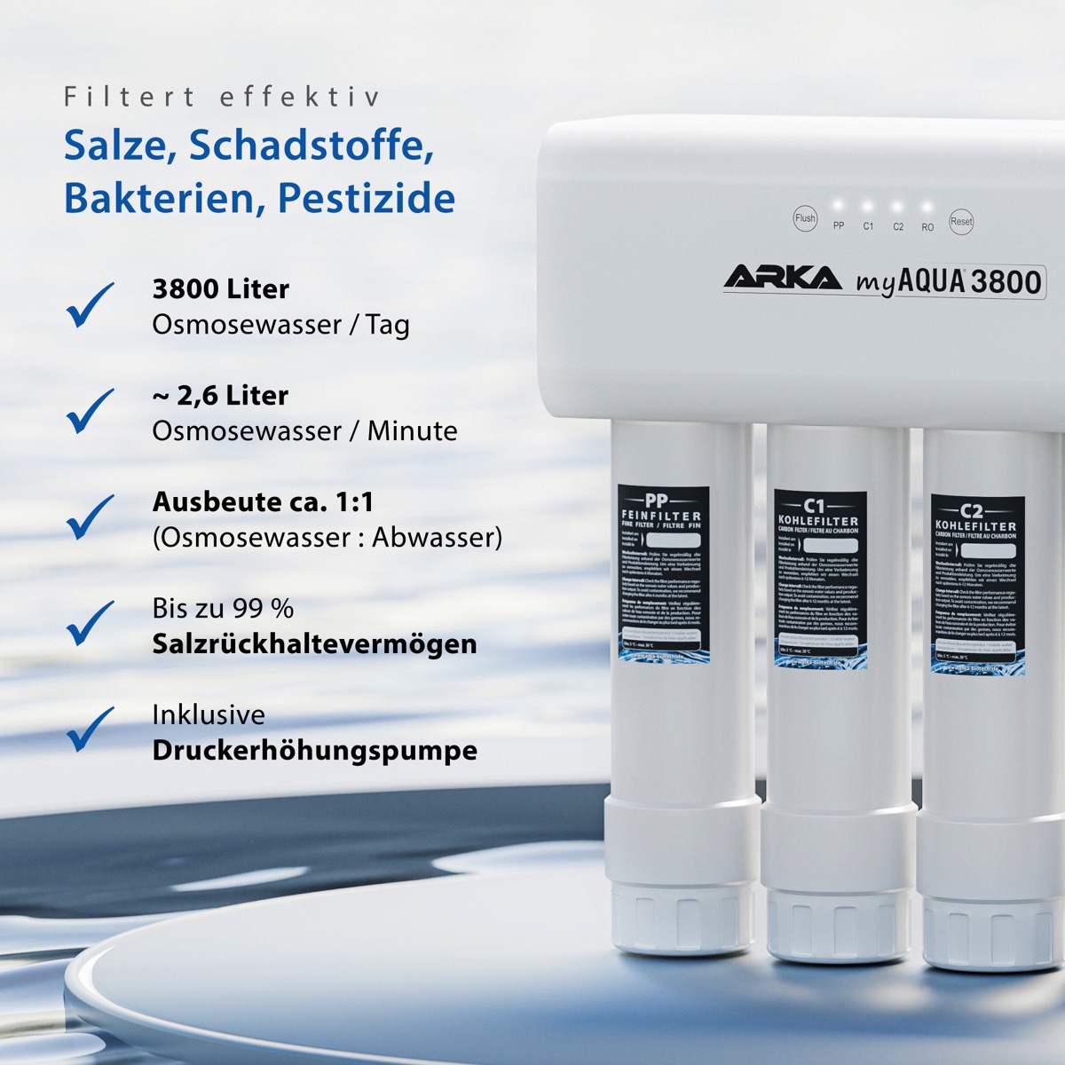 *NEU* ARKA myAqua 3800 Umkehrosmoseanlage 3800 (L/Tag) *NEU* ARKA myAqua 3800 Umkehrosmoseanlage 3800 (L/Tag)