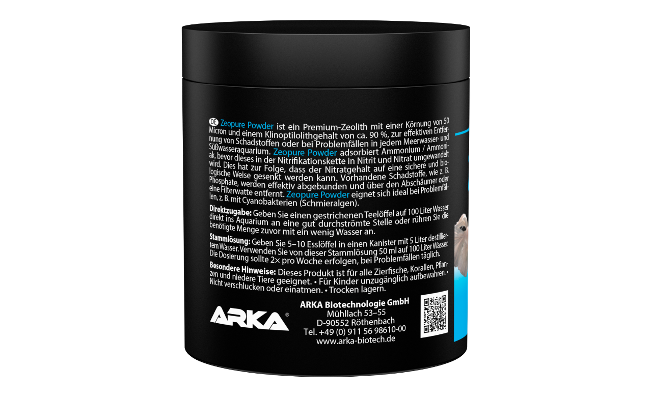 ARKA Zeopure Powder Zeolith Pulver 125 g
