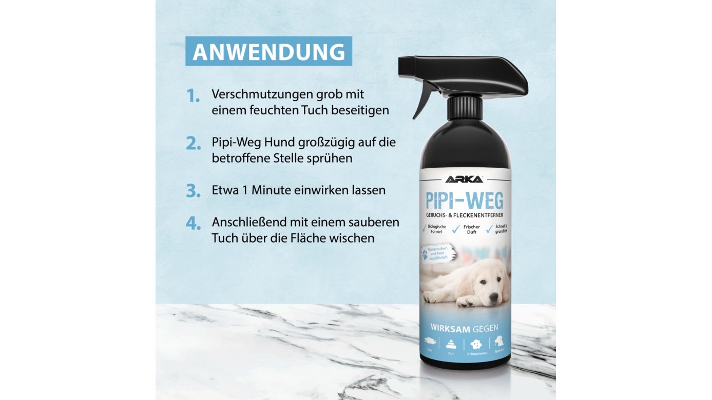 ARKA Pipi-Weg Urin- und Fleckenentferner Hund 750 ml