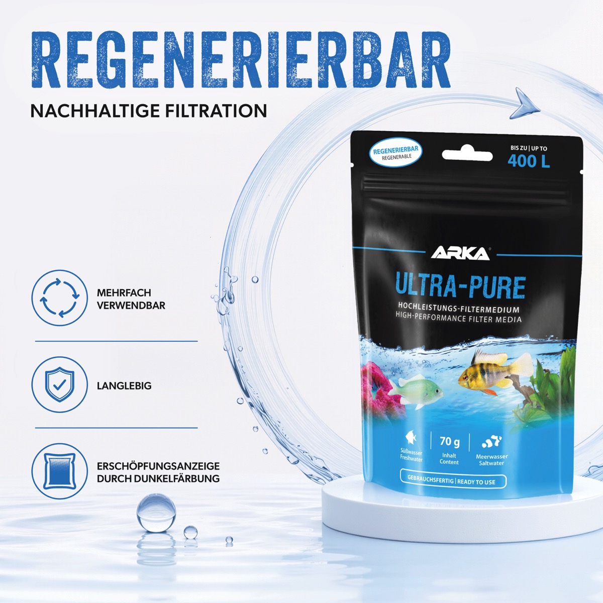 *NEU* ARKA ULTRA-PURE Hochleistungs-Filtermedium 100 ml / 70 g