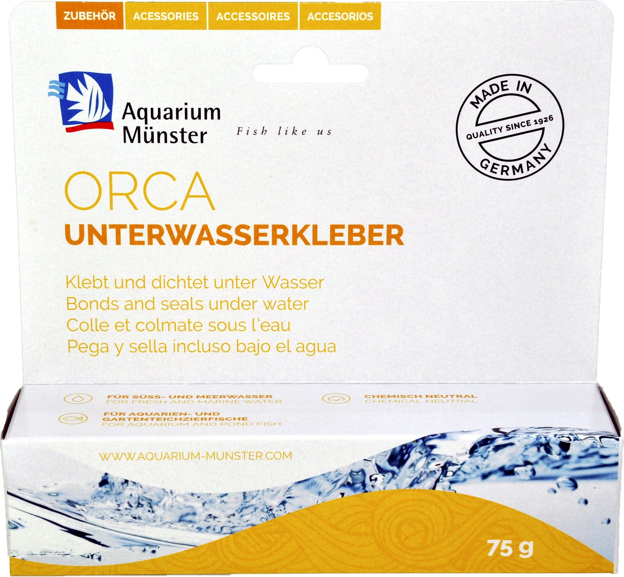 Aquarium Münster ORCA Unterwasserkleber schwarz 75 g