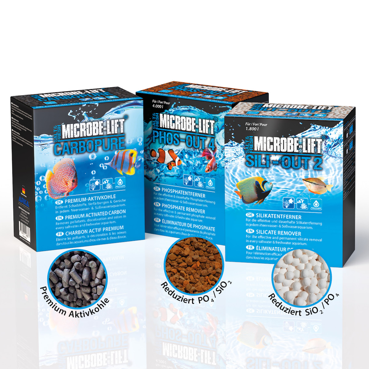 AKTION: Microbe-Lift Sili-Out 2 720g + Phos-Out 4 625g + Carbopure 486g Sparpaket