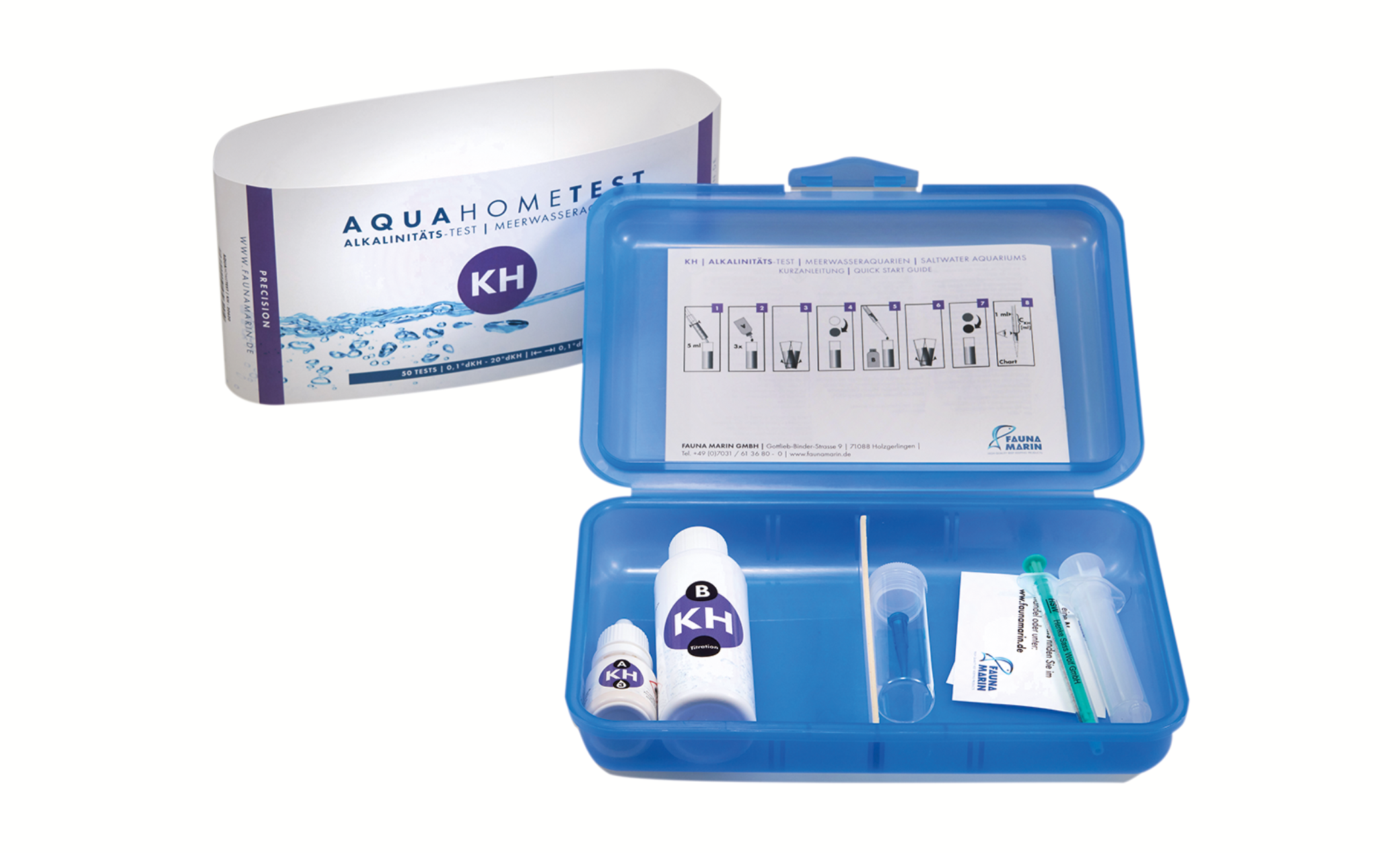 Fauna Marin AquaHomeTest KH: Alkalinität-Test für Meerwasseraquarien