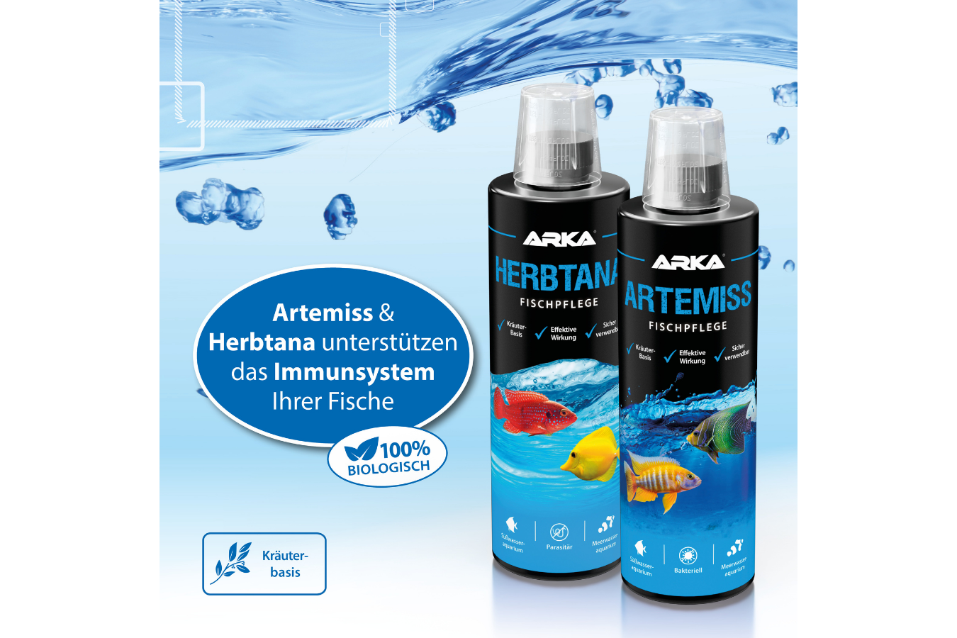 ARKA Artemiss Meer- und Süßwasser Fischpflege 473 ml