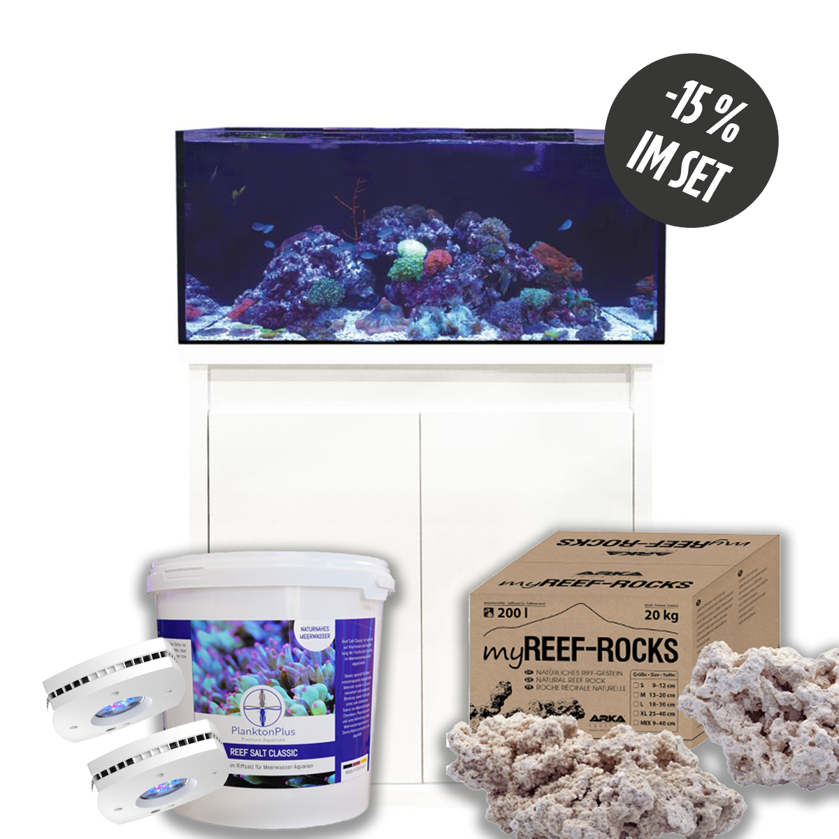 D-D Reef-Pro 900 D-LUX White Gloss Aquarium inkl. Beleuchtung, Riffaufbau, Salz D-D Reef-Pro 900 D-LUX White Gloss Aquarium inkl. Beleuchtung, Riffaufbau, Salz