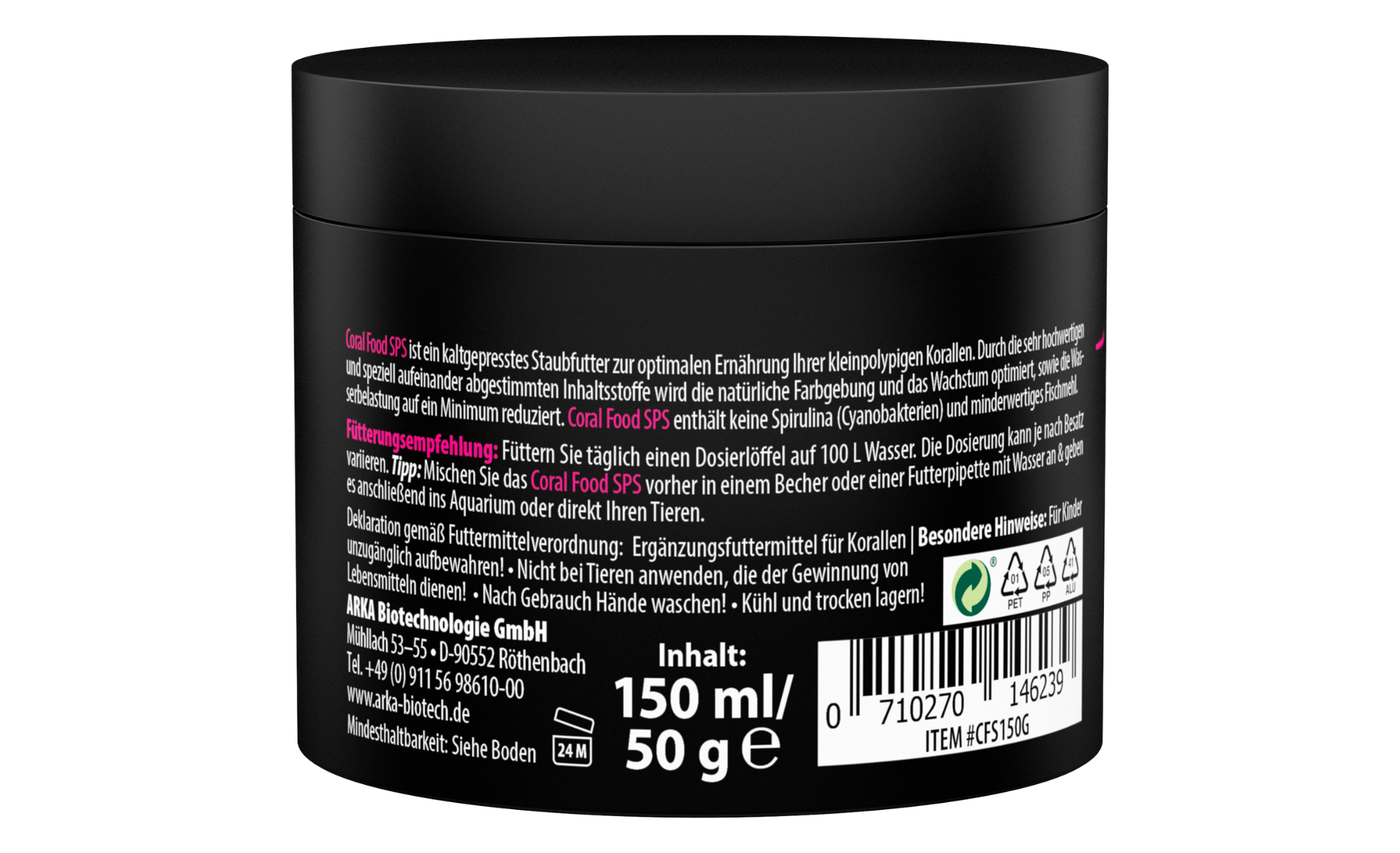 ARKA Coral Food SPS Korallen-Staubfutter 150 ml (50 g)