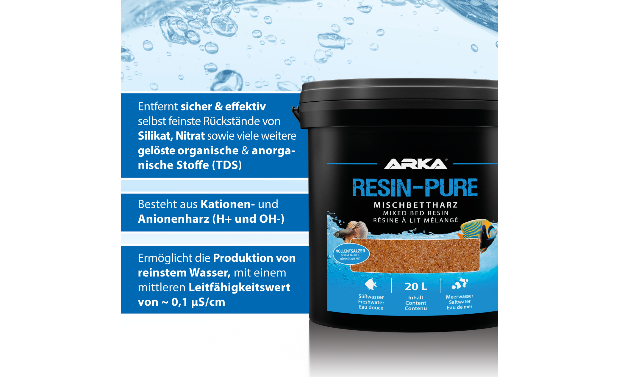 ARKA Resin Pure Mischbettharz 4 Liter Eimer