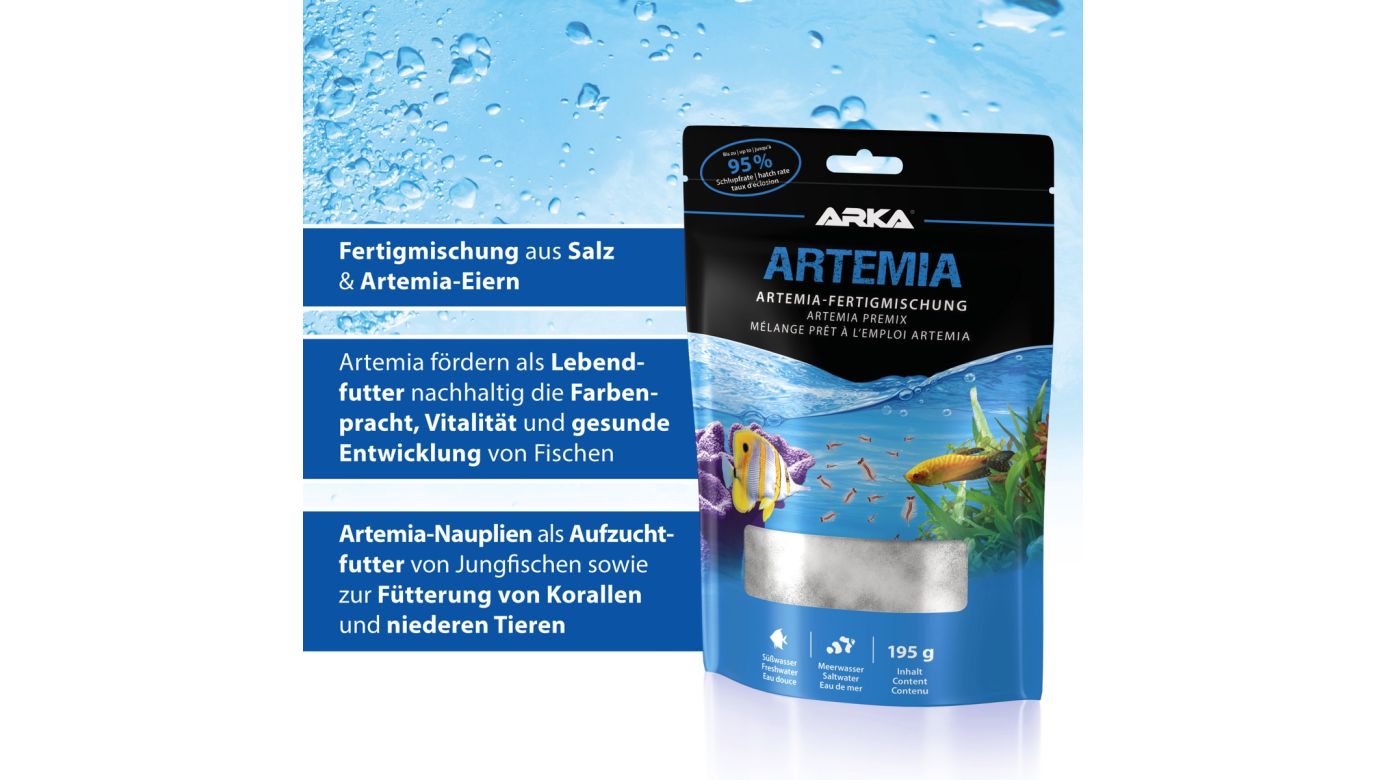 ARKA Artemia Fertigmischung aus Artemia-Eiern & Salz 195 g
