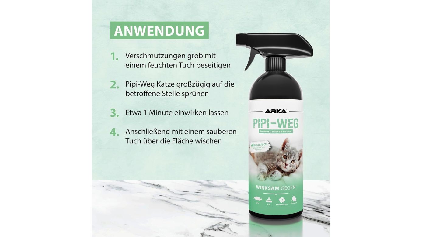 ARKA Pipi-Weg Urin- und Fleckenentferner Katze 750 ml