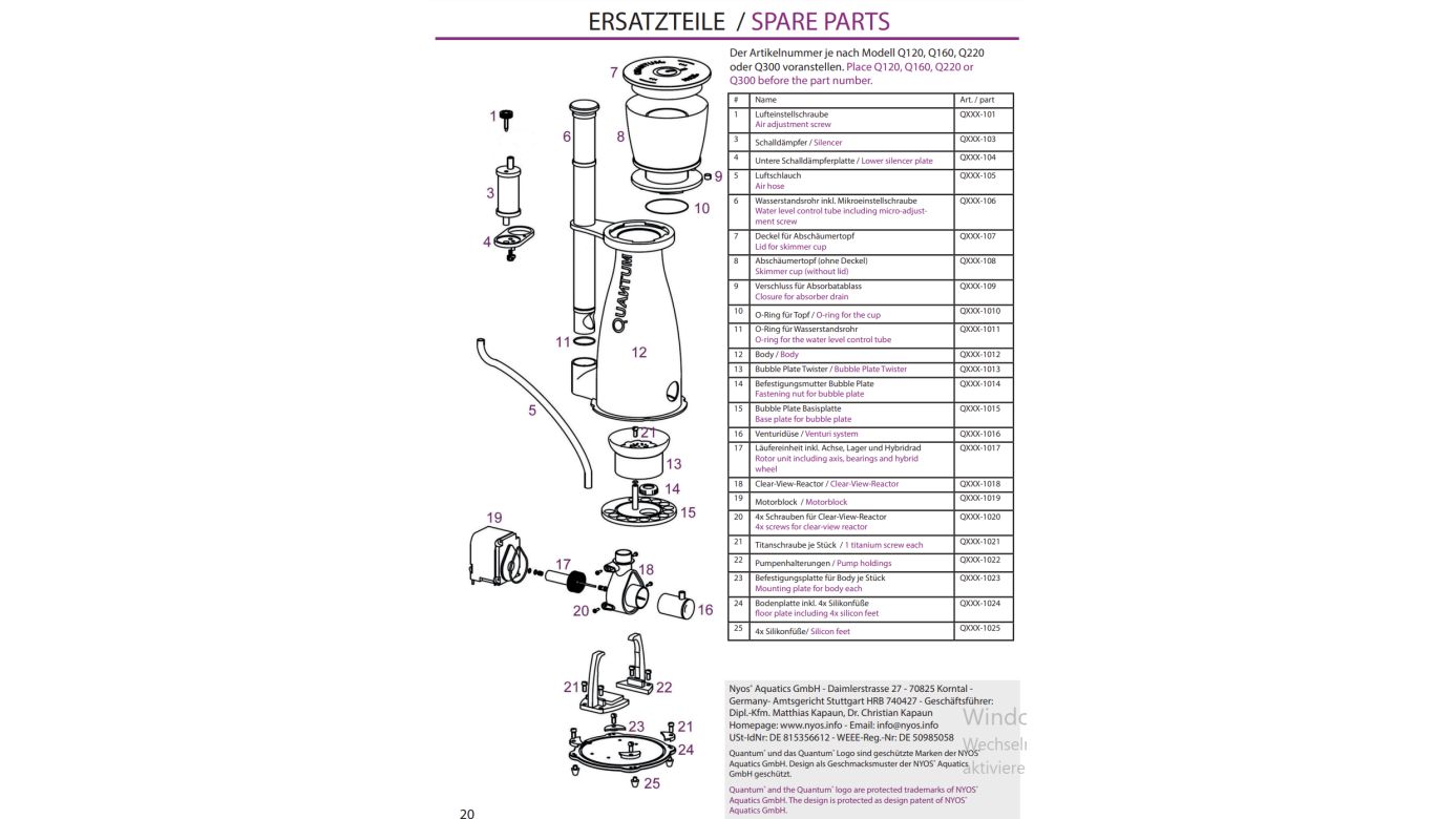 Nyos Quantum 160 Schalldämpfer Silencer (Q160-103)